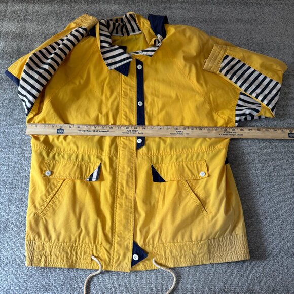 BRAEFAIR SPORT - Vintage Zip/Button Yellow/Navy/White Coat Men's Size Medium - Picture 7 of 10
